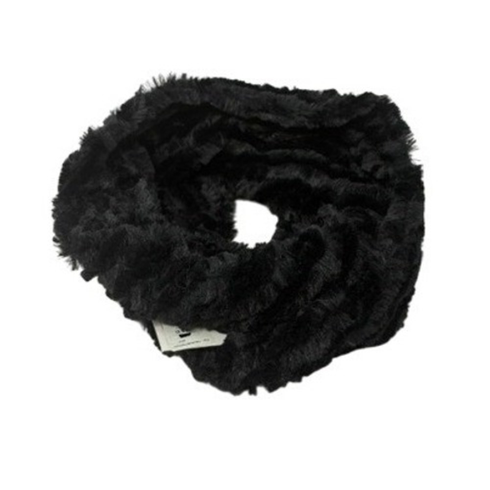Pandemonium Black Faux Fur Neck Warmer Soft Plush Winter Wrap Warm Luxurious NWT